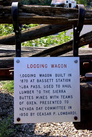 Railroad Museum Logging Wagon Sign